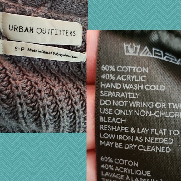 Urban Outfitters Gray Cotton Blend Ribbed Knit Open Front Cardigan - Picture 5 of 5